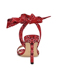 Nine West Women's Kelsie Ankle Wrap Sculpted Heel Sandals