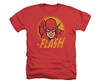 Dc Flash Mens Comics Circle Adult Heather Tee / T-Shirt