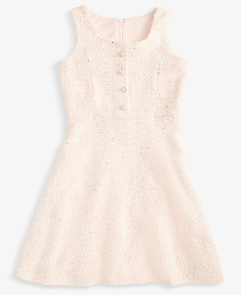 With Jules Big Girl Sleeveless Button Front Dress