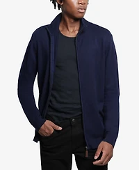 Spring + Mercer Men's Full Zip Mock Neck Sweater
