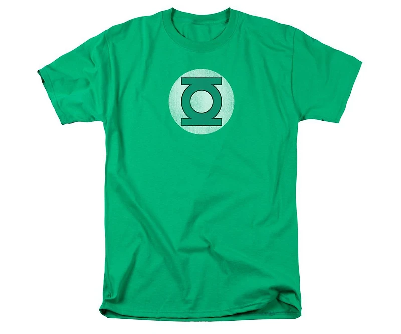Dc Green Lantern Mens Comics Logo Distressed Short Sleeve Adult Tee / T-Shirt