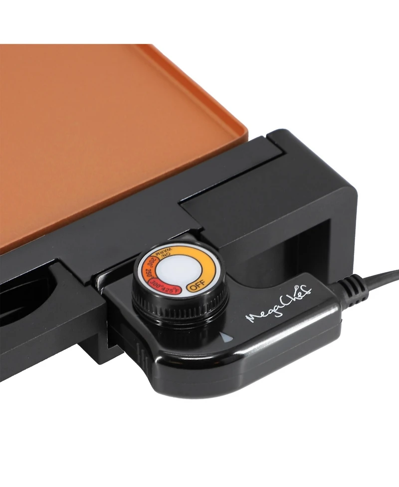 MegaChef 21.63 Inch Copper Electric Grill with Non-Stick Coating