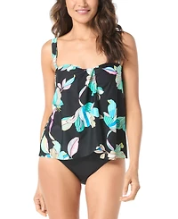 Coco Reef Women's Coco Contours Clarity Floral-Print Tankini Top