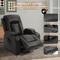 Power Lift Recliner Chair for Elderly Heavy Duty Motion Mechanism with 8-Point Vibration Massage and Lumbar Heating Usb Charging Port