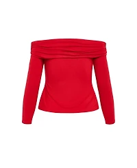 Plus Knit Jojo Top