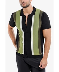 Spring + Mercer Men's Stripe Polo Sweater