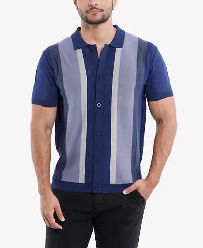 Spring + Mercer Men's Stripe Polo Sweater