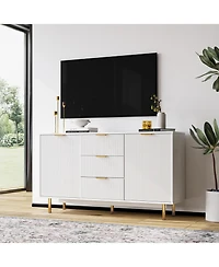 gaomon Kitchen Sideboard Cabinet with 3 Drawers and 2 Doors