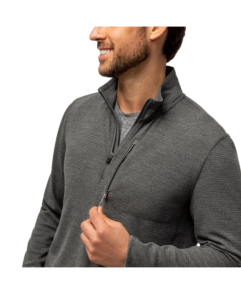 Free Country Men's Altitude Quilt Long Sleeve 1/2 Zip Mock Neck Shirt