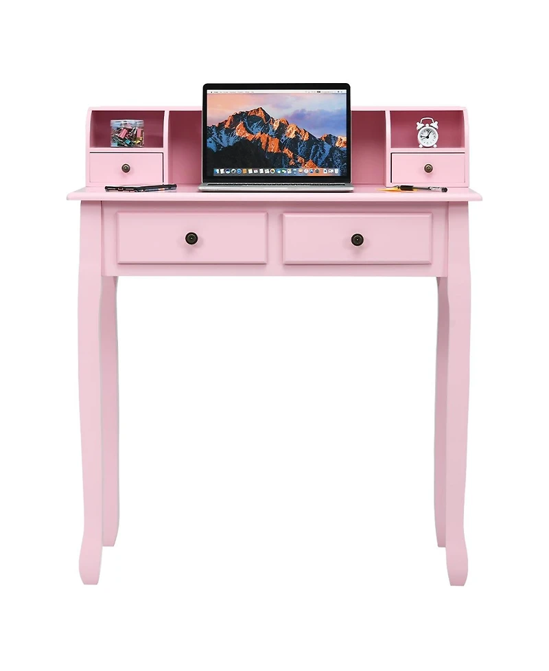 Gouun Removable Floating Organizer 2-Tier Mission Home Computer Vanity Desk