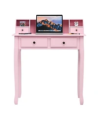 Gouun Removable Floating Organizer 2-Tier Mission Home Computer Vanity Desk