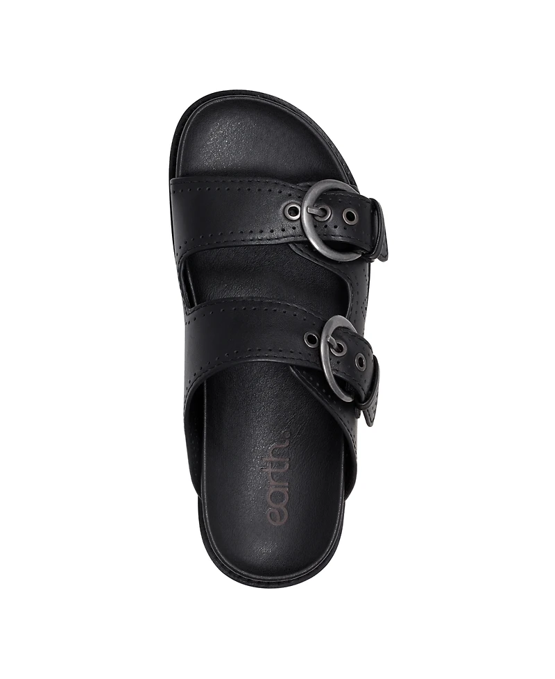 Earth Women's Francii Double Band Flat Slip-On Sandals