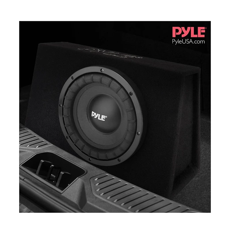 Pyle Slim Subwoofer Box System, 10'' 500W, Truck Audio Enclosure