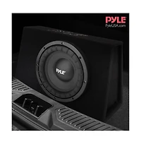 Pyle Slim Subwoofer Box System, 10'' 500W, Truck Audio Enclosure