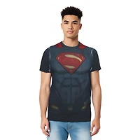 Batman V Superman Mens Uniform Short Sleeve Adult Poly Crew Tee / T-Shirt