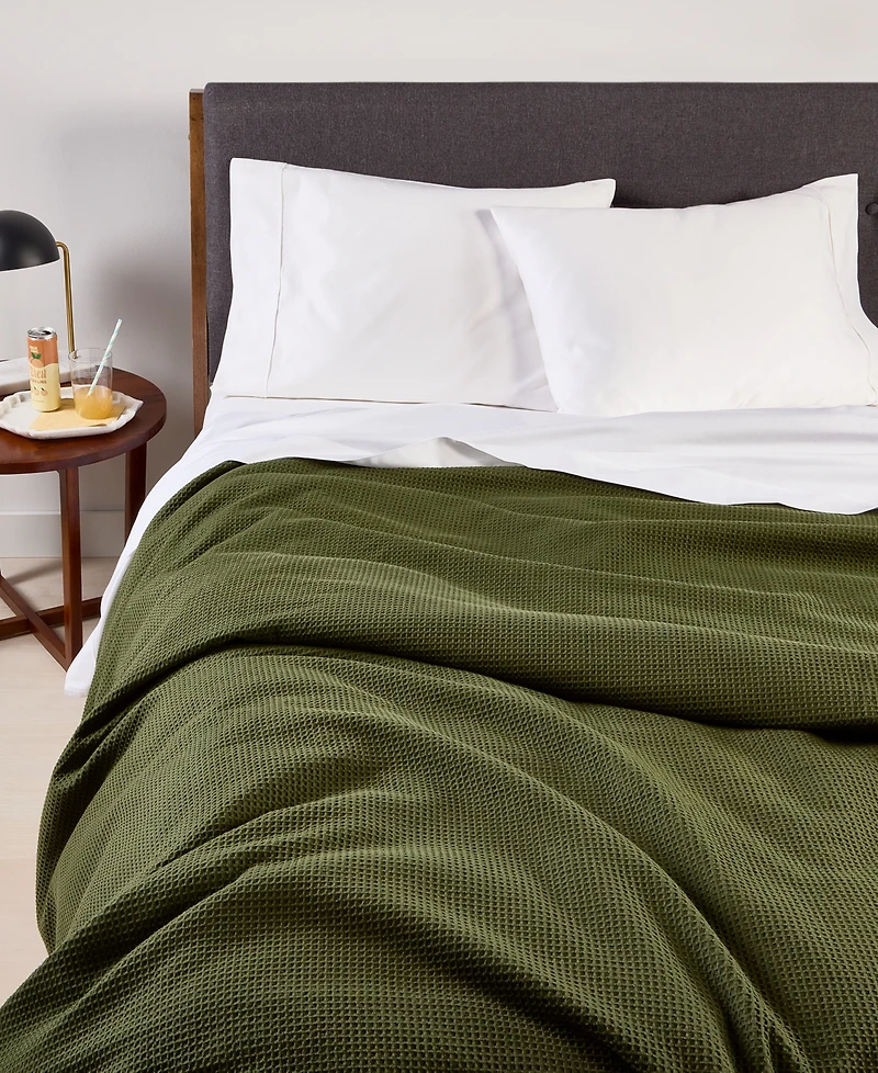 Arch Studio Waffle Cotton Blanket, Full/Queen, Exclusively at Macy's
