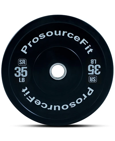 ProsourceFit Solid Rubber Bumper Plate, 35 lb