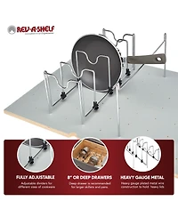 Rev-a-Shelf Drop-in Pot and Pan Organizer for 4DPS Model Peg Boards, 5DCD-1-cr