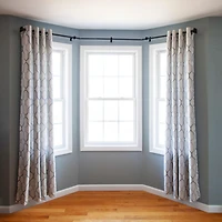 Kenney Mission 3/4 Inch Decorative Bay Window Curtain Rod - Stylish and Adjustable