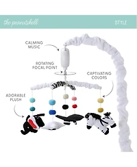 The Peanutshell Montessori Neutral Musical Crib Mobile for Baby Boys and Girls