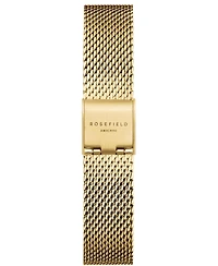Rosefield Octagon Women's Gold Tone Stainless Steel Mesh Bracelet Watch 24mm