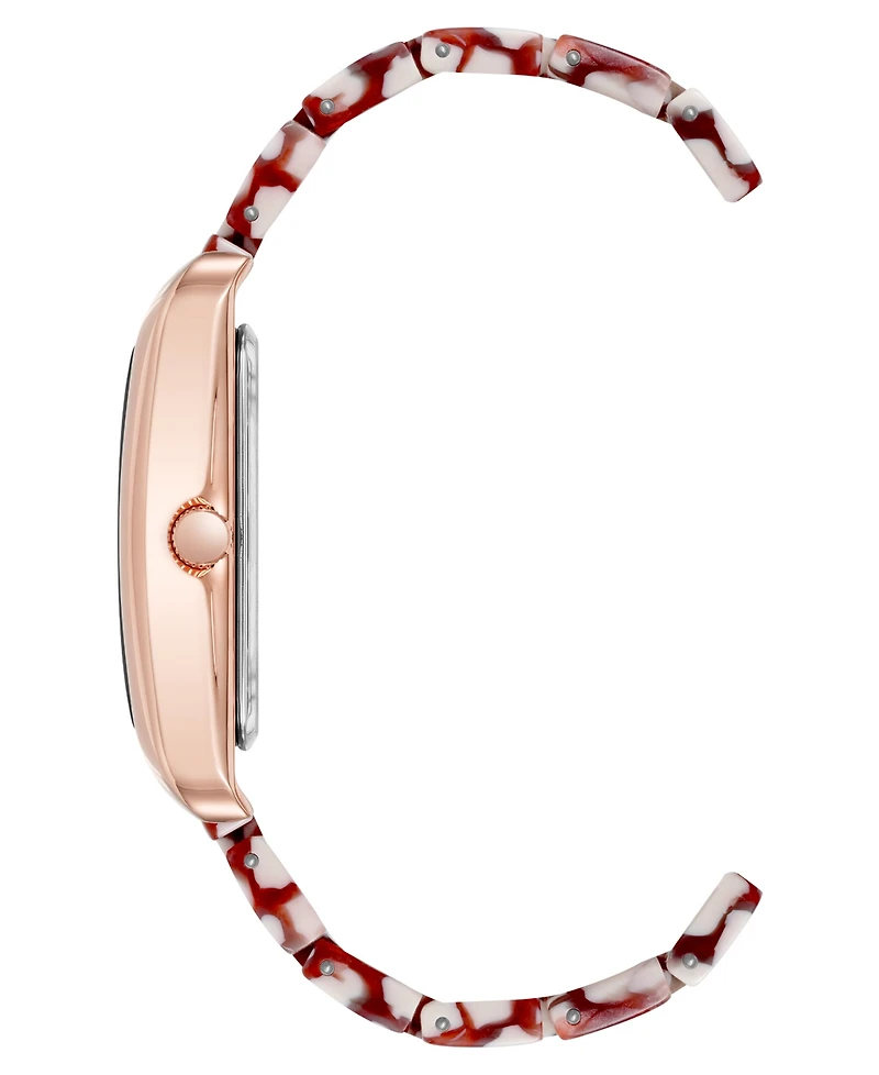 Anne Klein Women's Quartz Red and Pink Acetate Bracelet Watch, 26mm