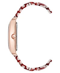 Anne Klein Women's Quartz Red and Pink Acetate Bracelet Watch, 26mm