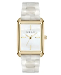 Anne Klein Women's Quartz Ivory Acetate Bracelet Watch, 26mm