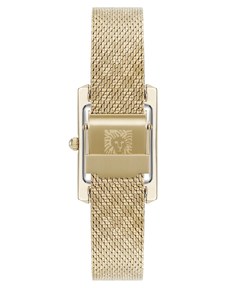Anne Klein Women's Quartz Gold-Tone Stainless Steel Mesh Watch, 20mm