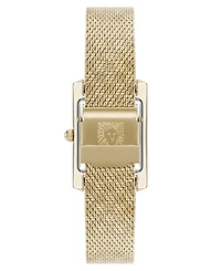 Anne Klein Women's Quartz Gold-Tone Stainless Steel Mesh Watch, 20mm