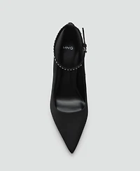 Mango Women's Rhinestone Bracelet Heeled Shoes