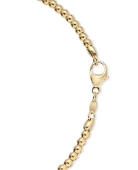 Macy's Amethyst (1 ct. t.w.) & White Topaz (1/4 ct. t.w.) Heart Bead Link 18" Pendant Necklace in 14k Gold-Plated Sterling Silver
