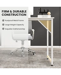 Gouun L Shaped Computer Desk and Writing Workstation for Home and Office