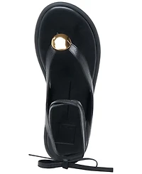 Dolce Vita Women's Judy Lace-Up Ankle Wrap Embellished Flat Sandals