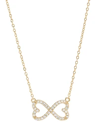 Cubic Zirconia Infinity Heart Pendant Necklace (3/4 ct. t.w.) in 14k Gold over Sterling Silver