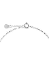 Cubic Zirconia Solitaire Bezel Mirror Link Chain Bracelet (1 ct. t.w.) in Sterling Silver