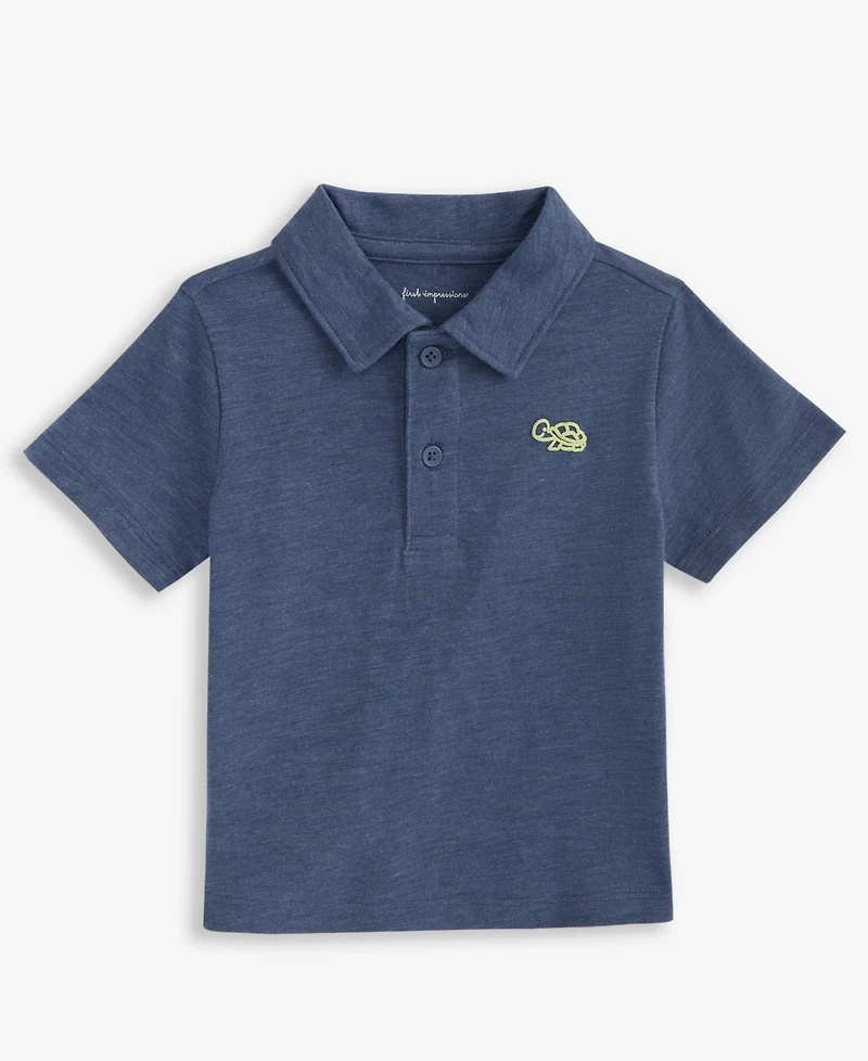 Baby Boys Little Turtle-Detail Polo Shirt, Exclusively at Macy's