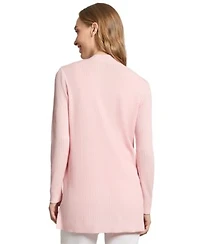 Jones New York Womens Sutton Ribbed Scoop Neck Tank Top Long Sleeve Side Vent Cardigan