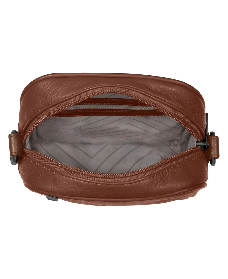 Onyx Vertical Leather Cross Body