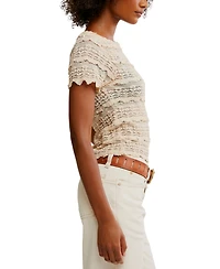 Free People Women's Angelina Lace T-Shirt