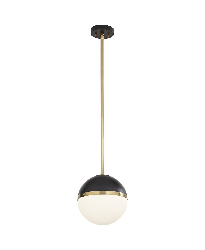 360 Lighting McGraw 10 1/4" Modern Pendant Ceiling Light Fixture Dining Room Over Table Hanging Antique Brass and Black Mini