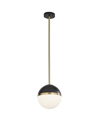 360 Lighting McGraw 10 1/4" Modern Pendant Ceiling Light Fixture Dining Room Over Table Hanging Antique Brass and Black Mini