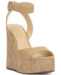 Jessica Simpson Women's Kamindi Ankle-Strap Platform Wedge Sandals