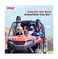 Pyle 6.5'' Marine Bluetooth Wakeboard Speaker System with Led Lights, 200W