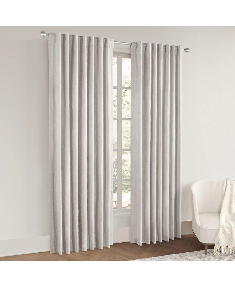 Chenille Blackout Back Tab Curtains Pair