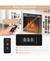 Gouun 48 Inch Electric Fireplace Tv Stand with Cabinets for TVs Up to 50 Inch