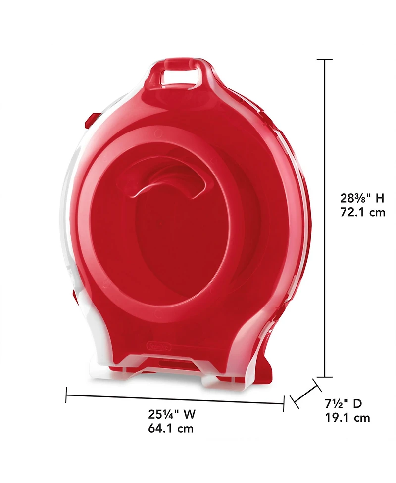 Sterilite Clear Lid Red Base Nesting Storage Christmas Wreath Box (12 Pack)