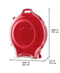 Sterilite Clear Lid Red Base Nesting Storage Christmas Wreath Box (12 Pack)