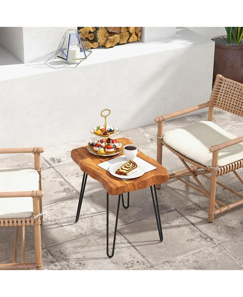 Gouun Rectangular Reclaimed Recycled Indonesia Teak Wood End Table