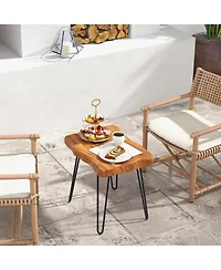 Gouun Rectangular Reclaimed Recycled Indonesia Teak Wood End Table